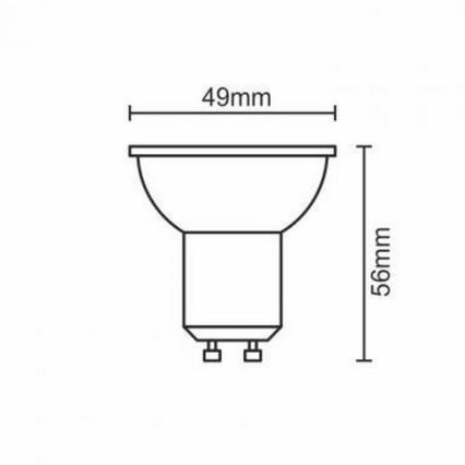 LED Žarulja GU10/6W/230V 3000K crna