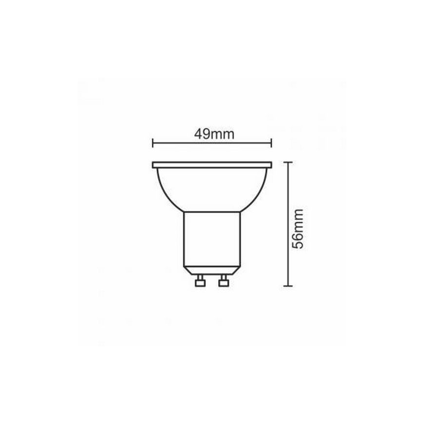 LED Žarulja GU10/6W/230V 3000K crna