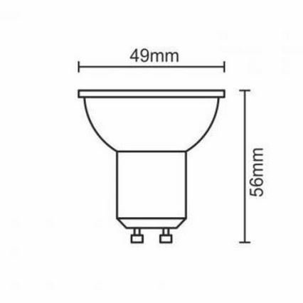 LED Žarulja GU10/6W/230V 4000K crna