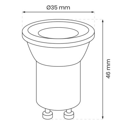 LED Žarulja GU10-MR11/3W/230V 3000K