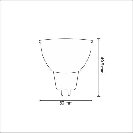 LED Žarulja GU5,3/MR16/2,6W/12V 6400K