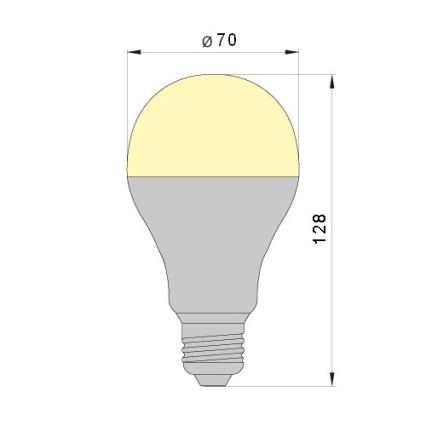 LED Žarulja LEDSTAR A70 E27/18W/230V 3000K