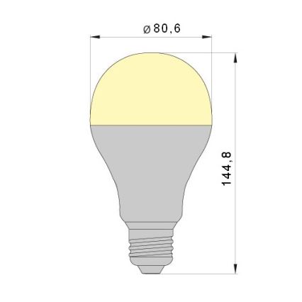 LED Žarulja LEDSTAR A80 E27/20W/230V 3000K