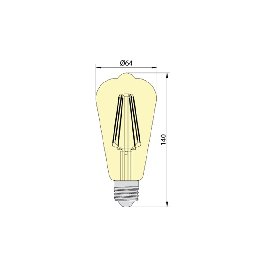 LED Žarulja LEDSTAR AMBER ST64 E27/10W/230V 2200K