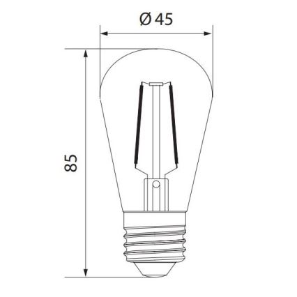 LED Žarulja LEDSTAR CLASIC ST45 E27/1W/230V 3000K