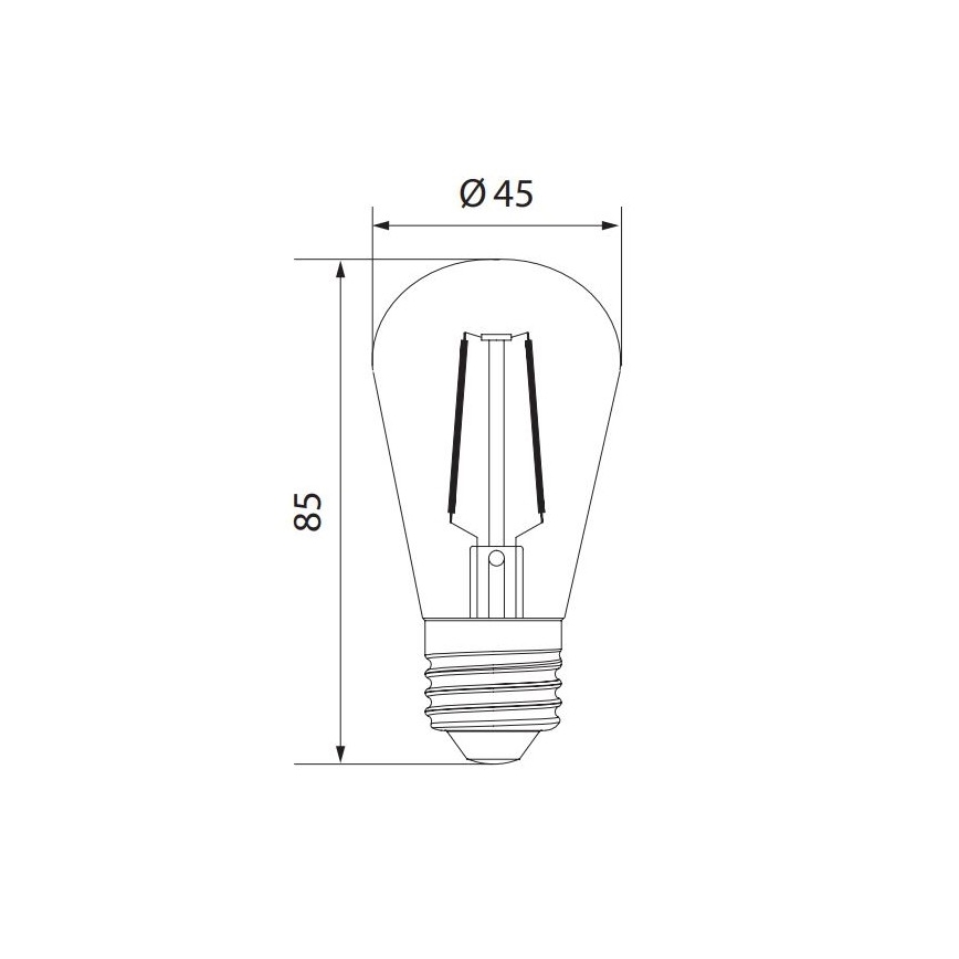 LED Žarulja LEDSTAR CLASIC ST45 E27/1W/230V 3000K