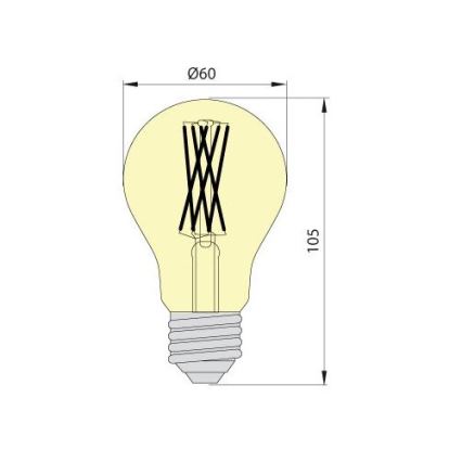 LED Žarulja LEDSTAR VINTAGE A60 E27/12W/230V