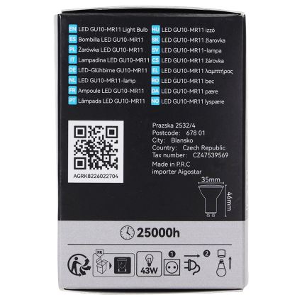 LED žarulja MR11 GU10/4W/230V 3000K 60° - BRILAGI