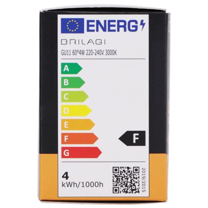 LED žarulja MR11 GU10/4W/230V 3000K 60° crna - BRILAGI