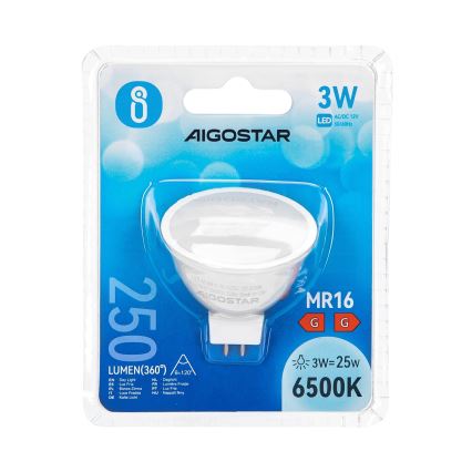 LED Žarulja MR16 GU5,3/3W/12V 6500K - Aigostar