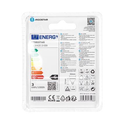 LED Žarulja MR16 GU5,3/3W/12V 6500K - Aigostar
