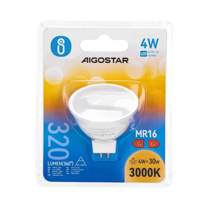 LED Žarulja MR16 GU5,3/4W/12V 3000K - Aigostar