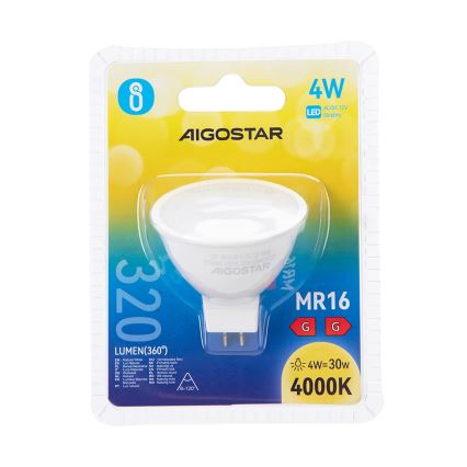 LED Žarulja MR16 GU5,3/4W/12V 4000K - Aigostar