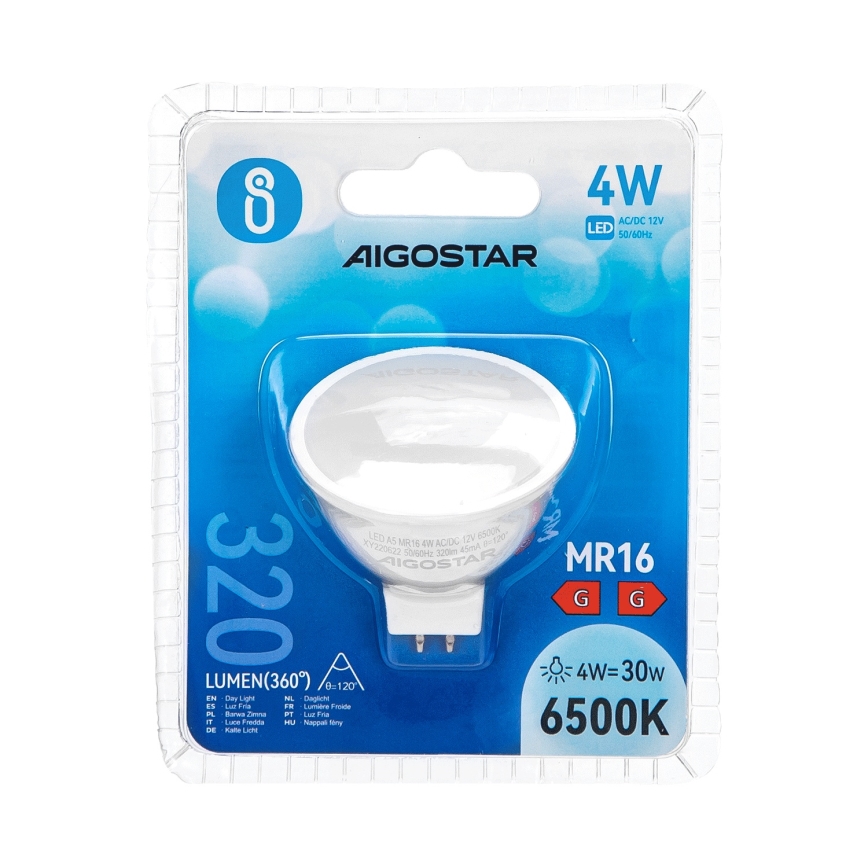 LED Žarulja MR16 GU5,3/4W/12V 6500K - Aigostar