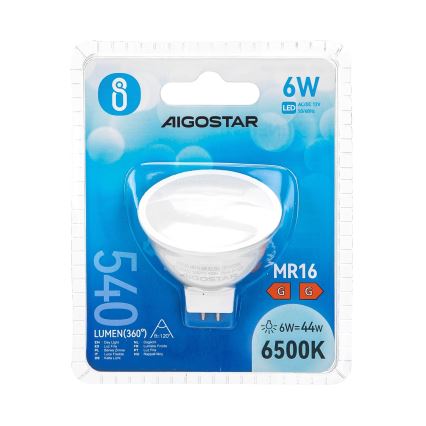 LED Žarulja MR16 GU5,3/6W/12V 6500K - Aigostar