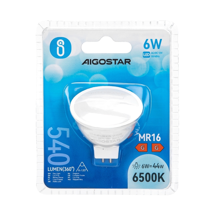 LED Žarulja MR16 GU5,3/6W/12V 6500K - Aigostar