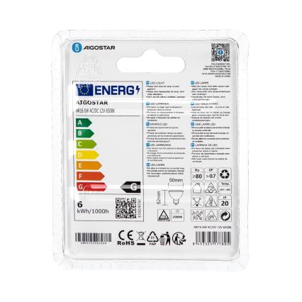 LED Žarulja MR16 GU5,3/6W/12V 6500K - Aigostar