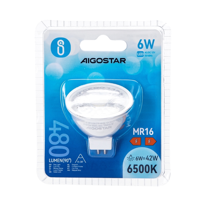 LED Žarulja MR16 GU5,3/6W/12V 6500K - Aigostar