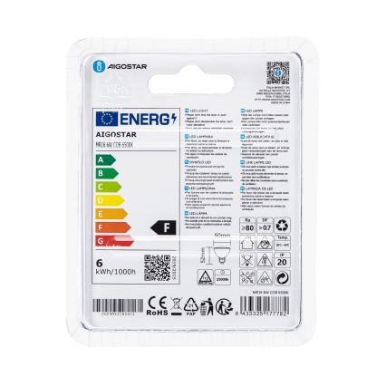 LED Žarulja MR16 GU5,3/6W/12V 6500K - Aigostar