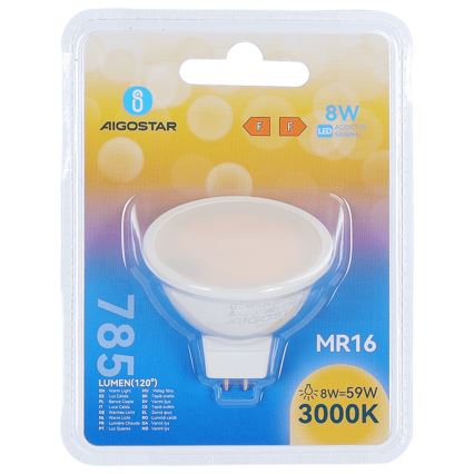 LED žarulja MR16 GU5,3/8W/12V 3000K - Aigostar