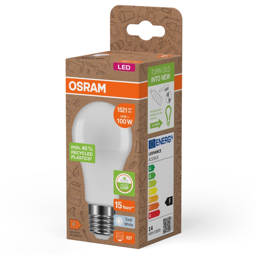 LED Žarulja od reciklirane plastike A100 E27/14W/230V 4000K - Osram