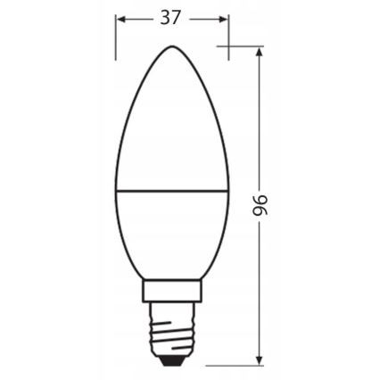 LED Žarulja od reciklirane plastike B40 E14/4,9W/230V 2700K - Ledvance