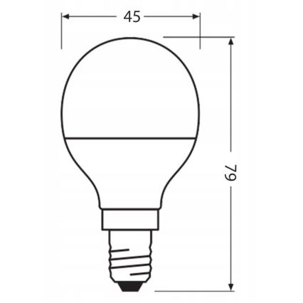 LED Žarulja od reciklirane plastike P45 E14/4,9W/230V 2700K - Ledvance