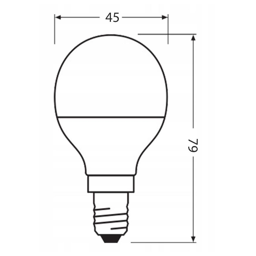 LED Žarulja od reciklirane plastike P45 E14/4,9W/230V 2700K - Ledvance