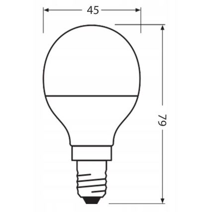 LED Žarulja od reciklirane plastike P45 E14/4,9W/230V 4000K - Ledvance