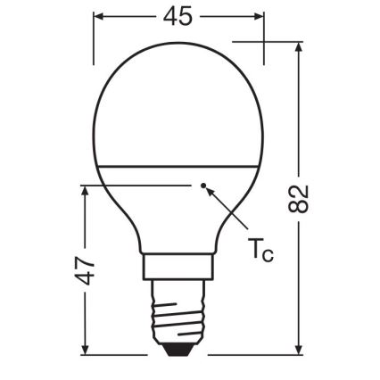 LED Žarulja P40 E14/4,9W/230V 2700K - Osram