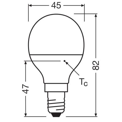 LED Žarulja P40 E14/4,9W/230V 4000K - Osram