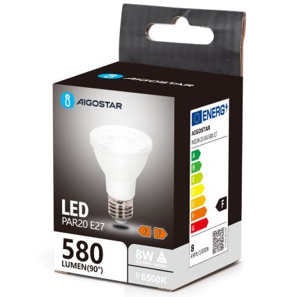 LED Žarulja PAR20 E27/8W/230V 6500K - Aigostar