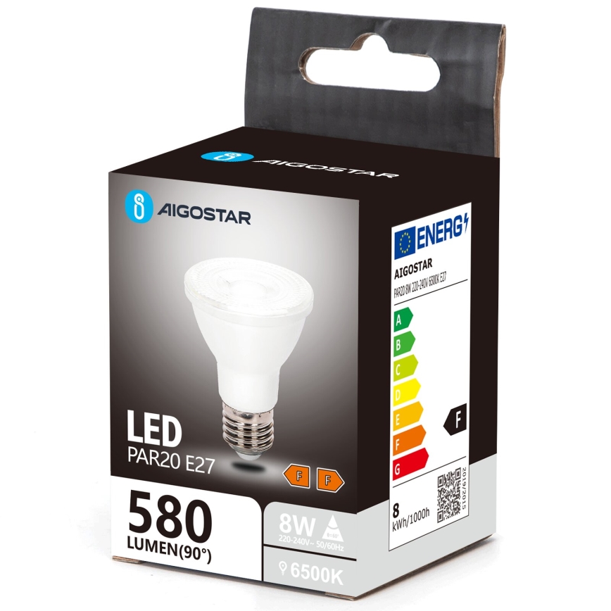 LED Žarulja PAR20 E27/8W/230V 6500K - Aigostar
