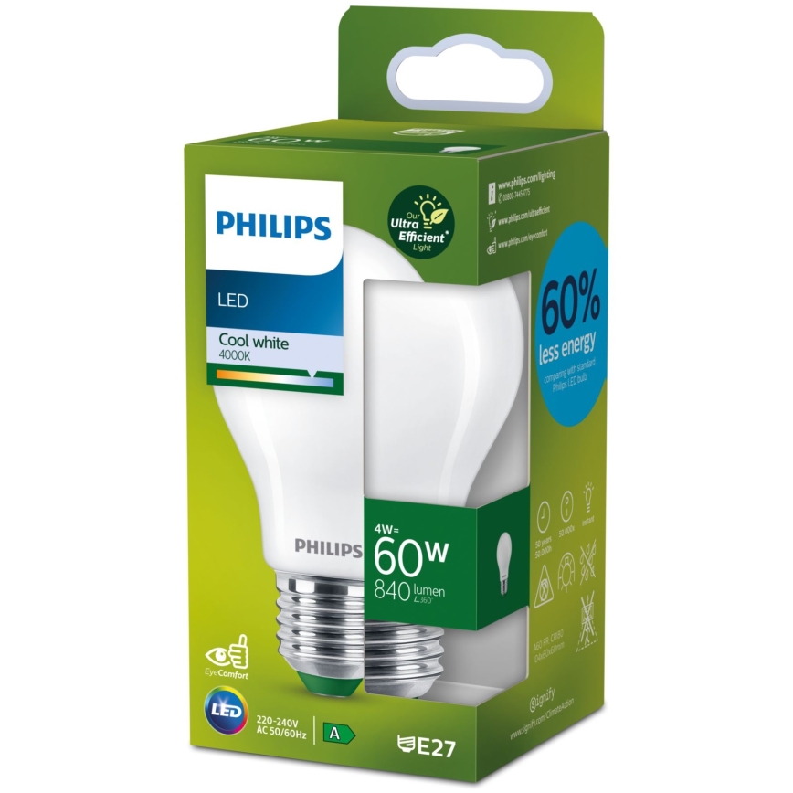 LED Žarulja Philips A60 E27/4W/230V 4000K