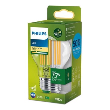 LED Žarulja Philips A60 E27/5,2W/230V 2700K