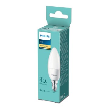 LED Žarulja Philips B35 E14/5,5W/230V 2700K