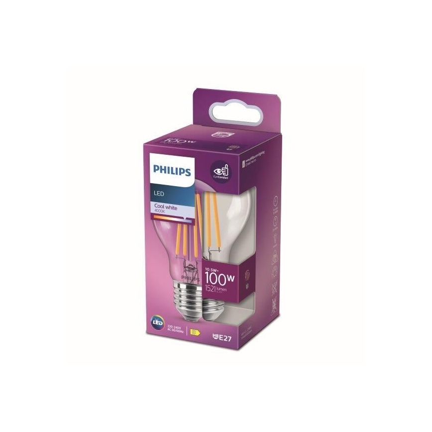 LED Žarulja Philips E27/10,5W/230V 4000K