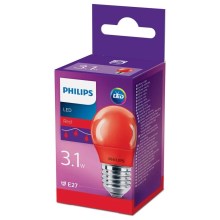 LED Žarulja Philips E27/3,1W/230V crvena