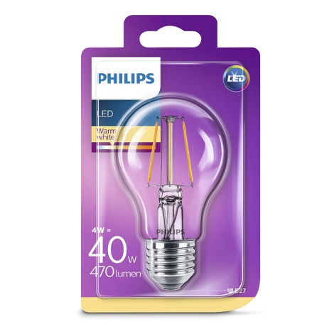 LED žarulja Philips E27/4W/230V 2700K