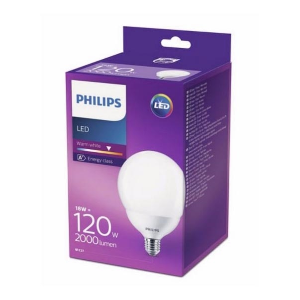 LED Žarulja Philips G120 E27/18W/230V 2700K