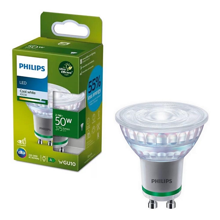 LED Žarulja Philips PAR16 GU10/2,1W/230V 4000K