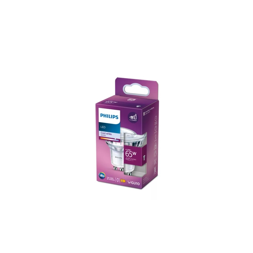 LED Žarulja Philips PAR16 GU10/4,9W/230V 4000K