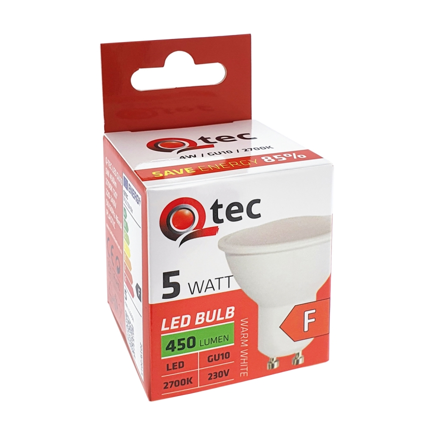 LED Žarulja Qtec GU10/5W/230V 2700K