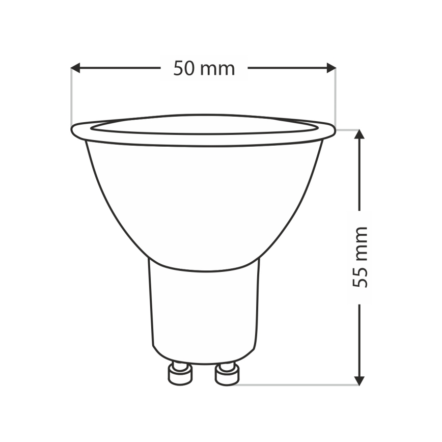 LED Žarulja Qtec GU10/8W/230V 2700K