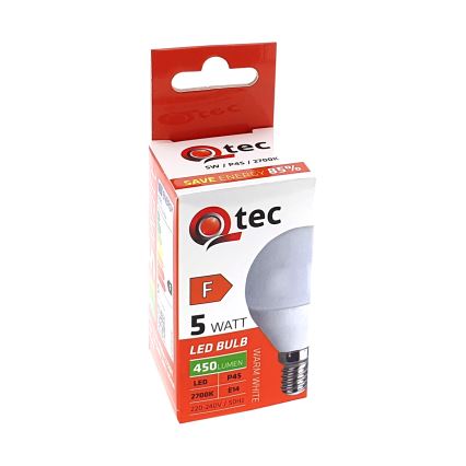 LED Žarulja Qtec P45 E14/5W/230V 2700K