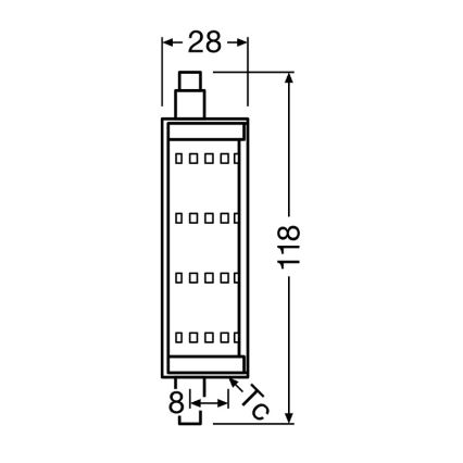 LED žarulja R7s/13W/230V 2700K 118 mm
