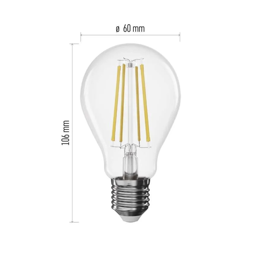 LED žarulja s mogućnošću prigušivanja FILAMENT A60 E27/7,5W/230V 4000K