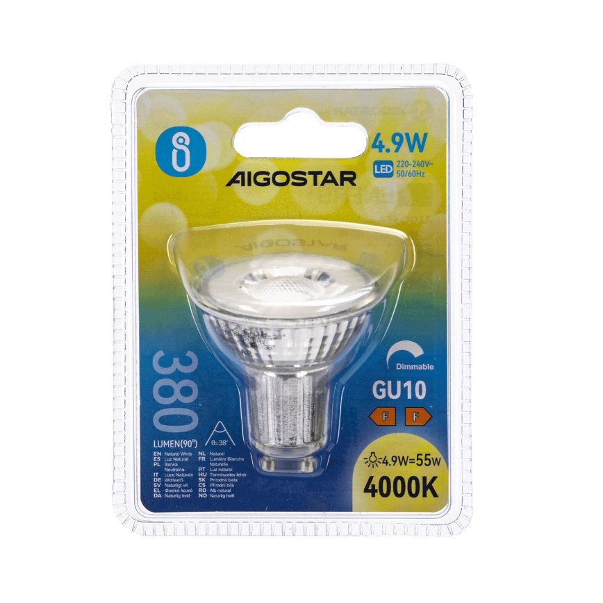 LED žarulja s mogućnošću prigušivanja GU10/4,9W/230V 4000K - Aigostar
