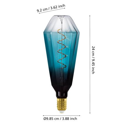 LED žarulja s mogućnošću prigušivanja VINTAGE E27/4W/230V 2000K plava - Eglo 110235