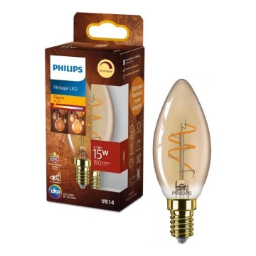 LED žarulja s mogućnošću prigušivanja VINTAGE Philips B35 E14/2,7W/230V 1800K CRI 90